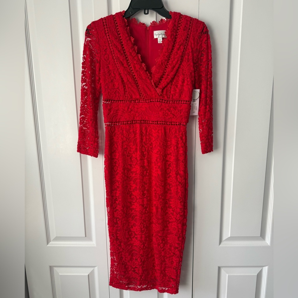 Red Lace Dress NWT